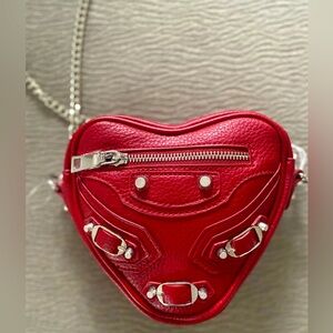 URBAN EXPRESSIONS Red Heart-Shaped Women's Crossbody Bag - NEW